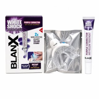 Blanx BlanX White Shock Purple Corrector kit per lo sbiancamento dentale Anti-Yellow Treatment + LED 20 ml