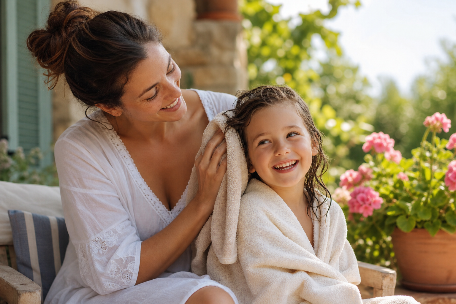 Capelli dei bambini in estate: cura delicata dopo il bagno e il gioco al sole