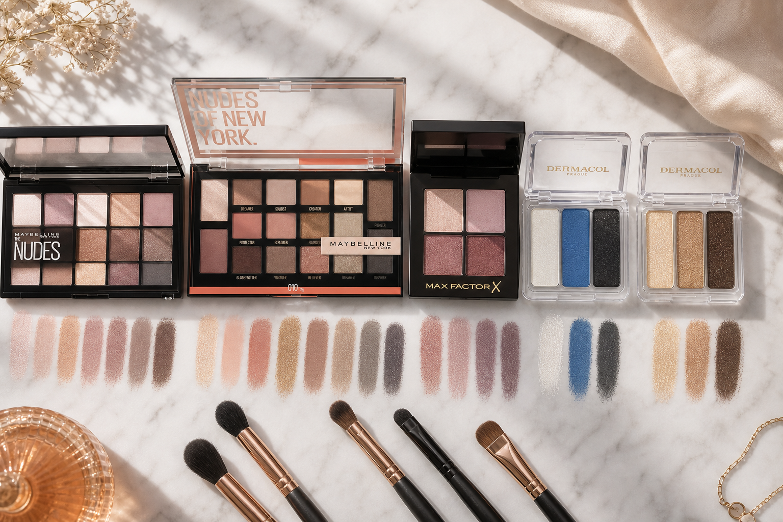 Palette di ombretti per trucco da giorno e da sera