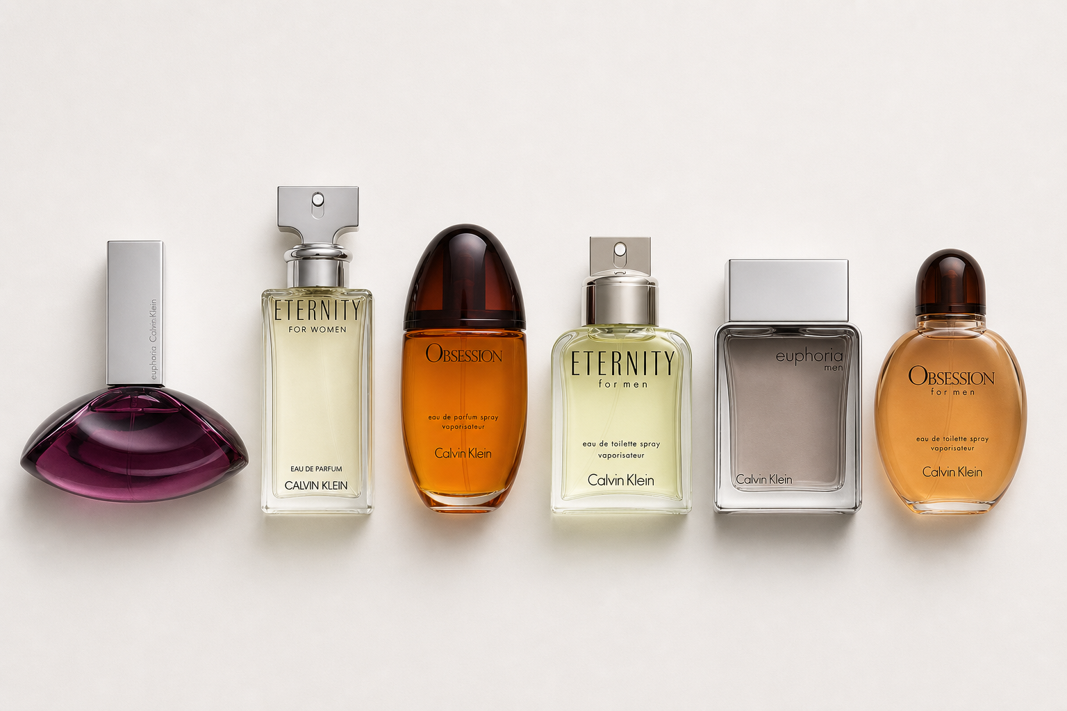 Sei profumi Calvin Klein più venduti – tre da donna e tre da uomo